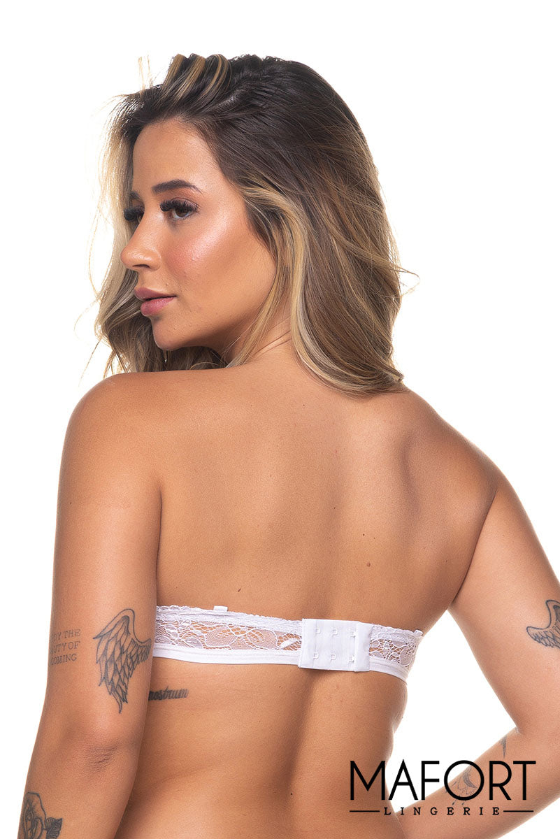 Sutiã Rendado com Bojo e Alça removível